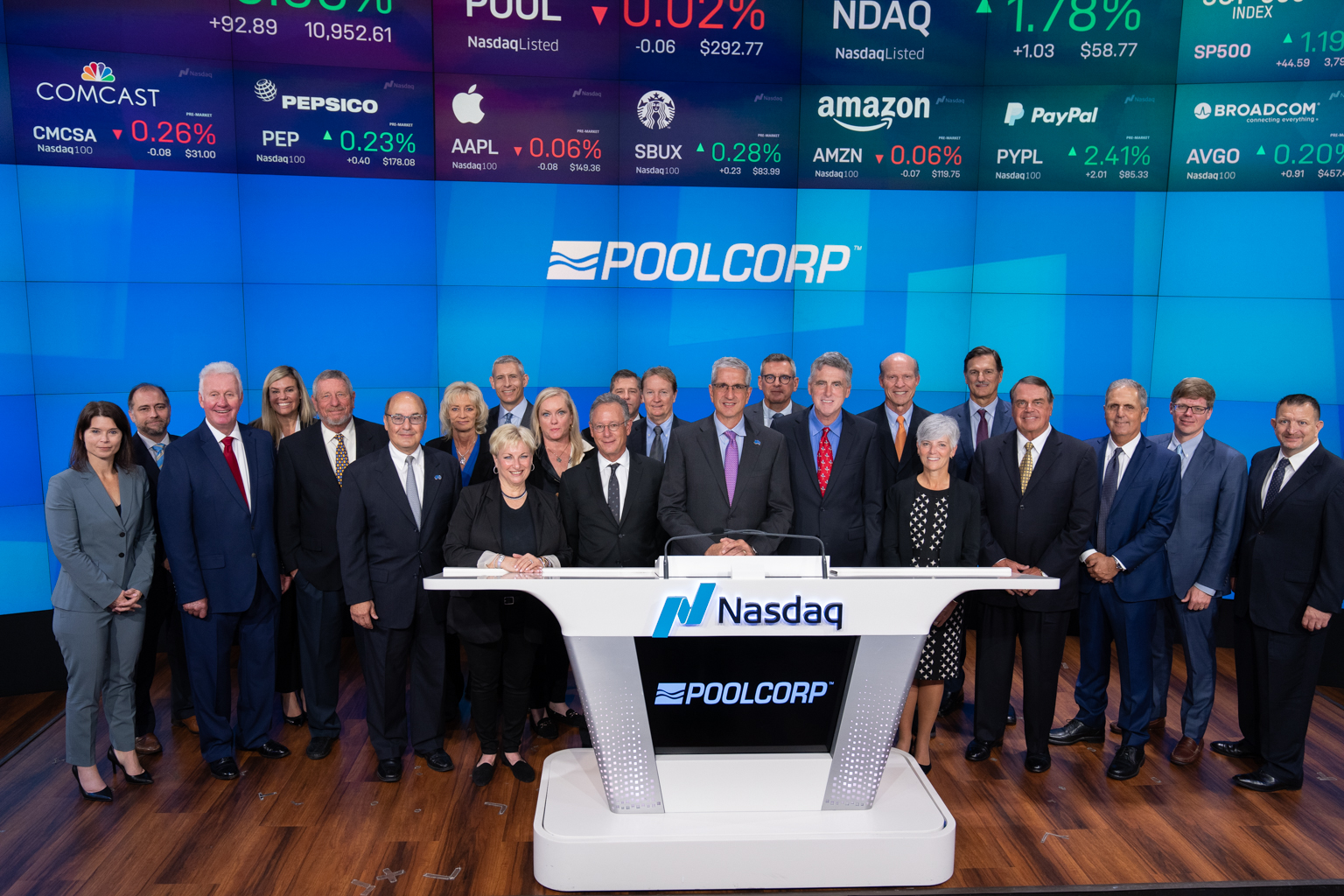 NASDAQ Congratulates POOLCORP on 25 years of being listed on the exchange