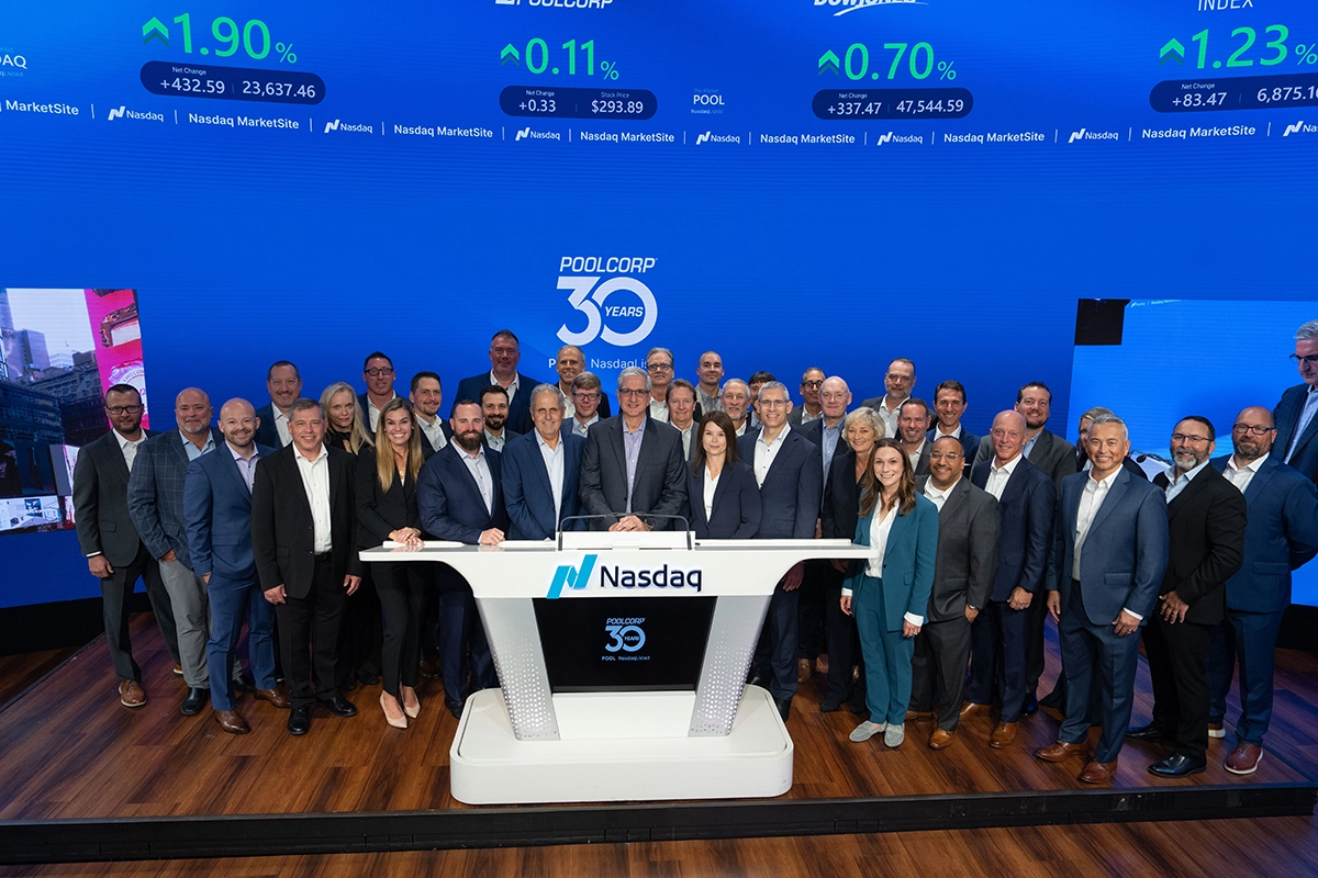 NASDAQ Congratulates POOLCORP on 30 years of being listed on the exchange